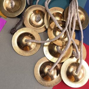 Indian Handmade Vocalforlocal Brass Manjeere Cymbals Hindu Musical Instrument Pack of 1