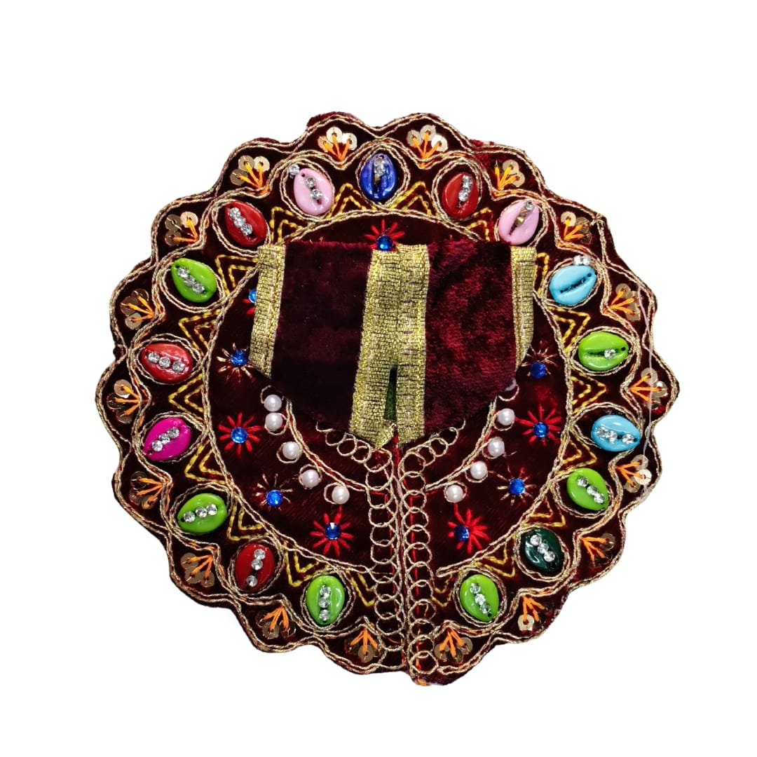 Laddu Gopal Velvet Dress (Poshak) – Size No. 4 - Image 2