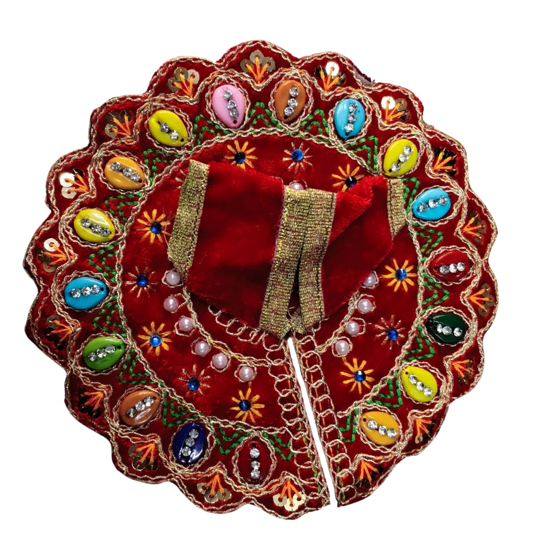 Laddu Gopal Velvet Dress (Poshak) – Size No. 4 - Image 3