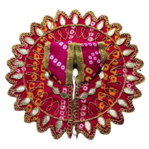 Laddu Gopal Gujarati Zari Gota Patti Poshak – Size No. 5